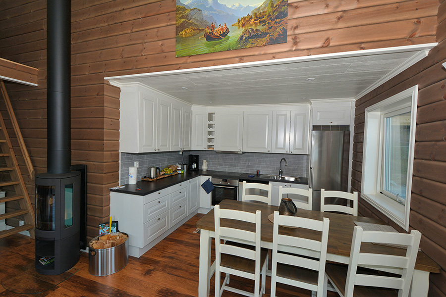 Fjordbu - Esszimmer und Küche