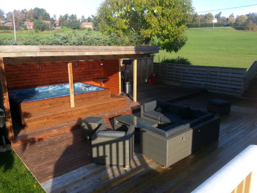 Abends ein schöner Ort für ungestörte Gartenpartys