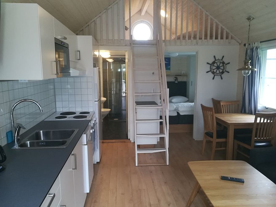 Der Wohn und Essbereich.