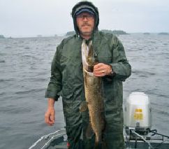 Werner mit schönen Hecht aus dem Foxen Werner mit schönen Hecht aus dem Foxen
