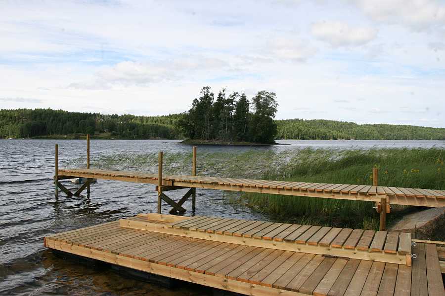 Bootssteg am Ferienhaus Inga Lill