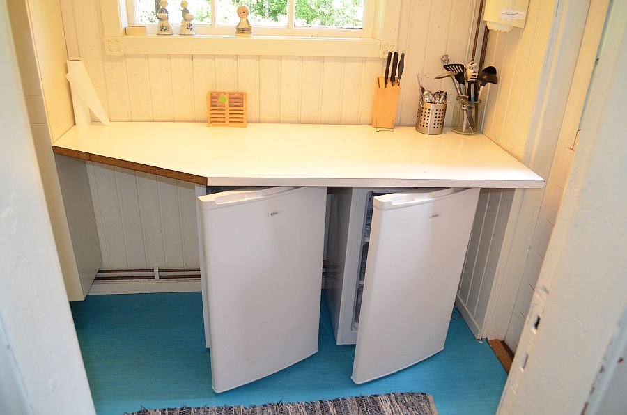 Zwei Kühlschränke in der Küche,