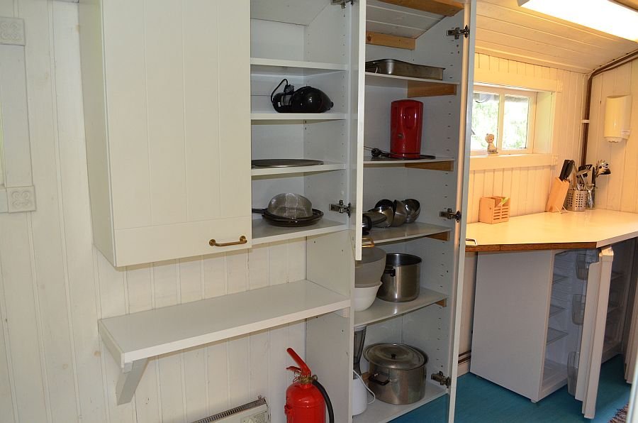 Ausstattung der Küche.