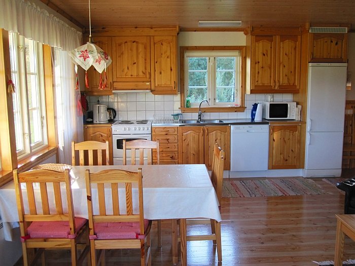 Blick auf den offenen Kochbereich Blick auf den offenen Kochbereich